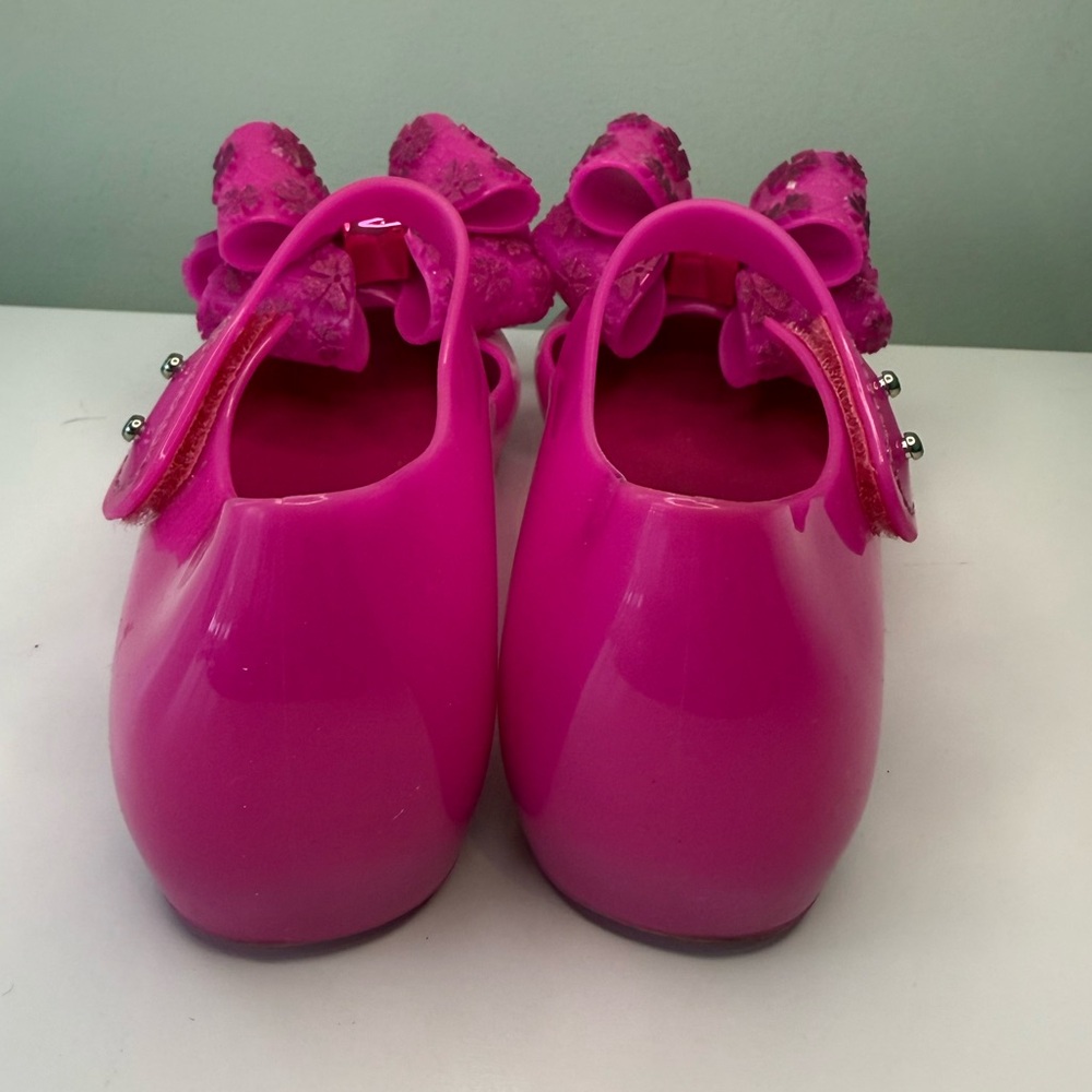 Mini Melissa Jelly Flats Ultragirl Sweet X Pink Ballerina Shoes, girls size 12 - Picture 7 of 9